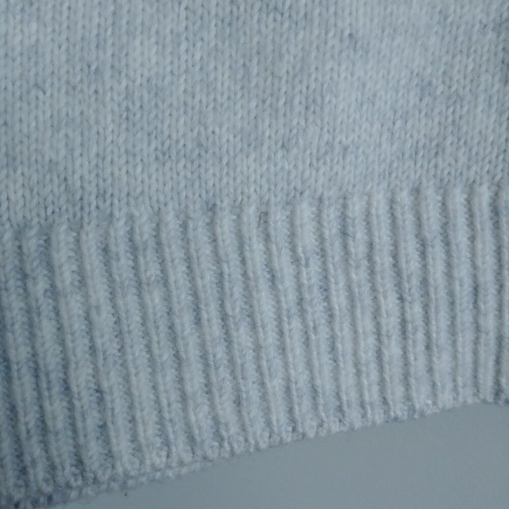 Upcycled one of a kind 100% hand embroidered grey purple cotton sweater Small - Picture 5 of 15